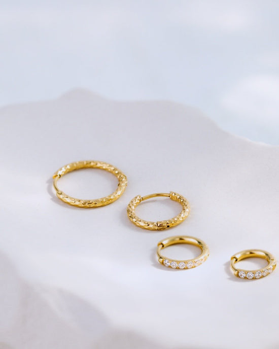 Prism Hoops Small Oro Rosa