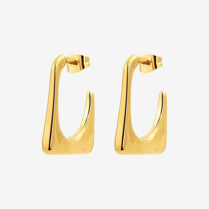 Rectangle Hoops Oro