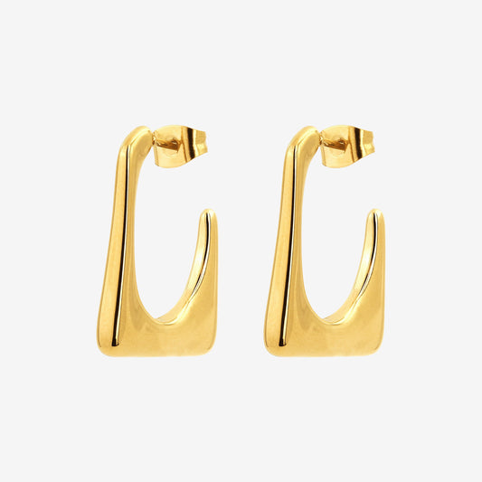 Rectangle Hoops Oro