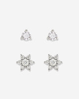 Glimmering Petals Stud Bundle Argento