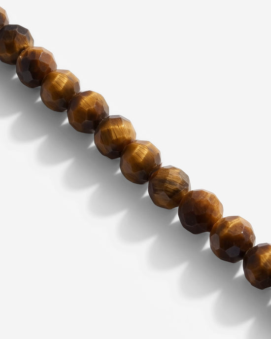 Tiger's Eye Bead Bracciale Oro