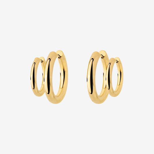 Chunky Lover Hoop Set Small Oro