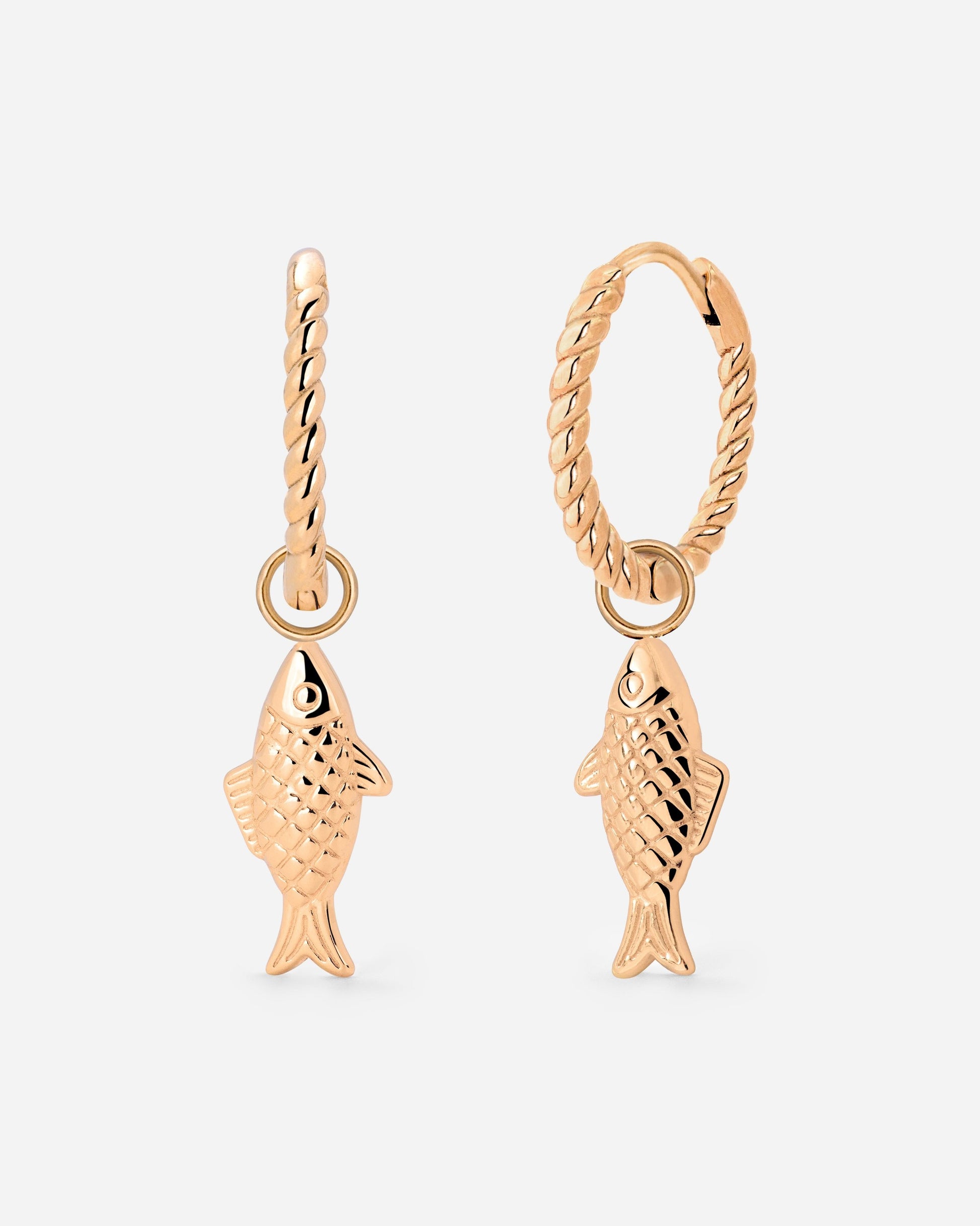 Pezito Twisted Hoop Set Small Oro Rosa