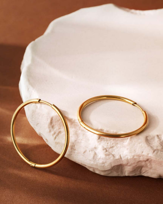 Extra Large Hoops Oro Rosa
