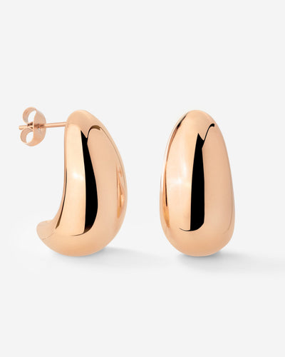 Huggie Orecchini Oro Rosa