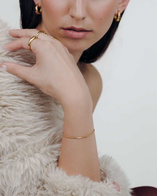 Squared Snake Chain Bracciale Oro