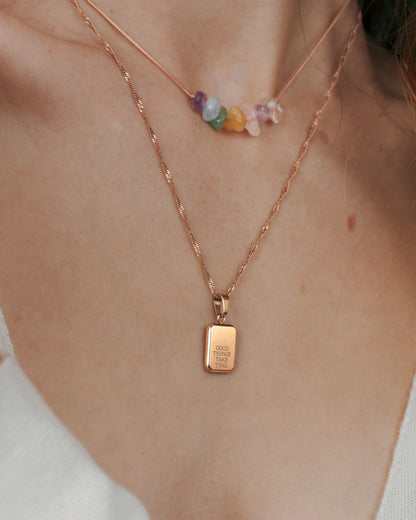 Good things take time Collana Oro Rosa