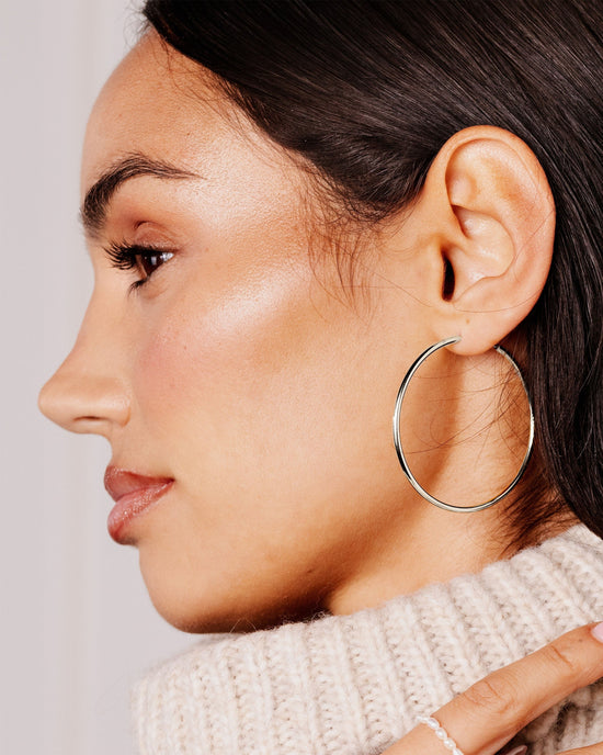 Extra Maxi Hoops Argento