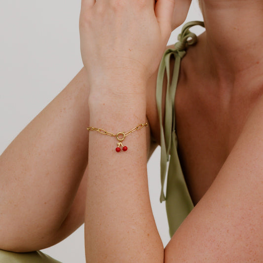 Oval Links Charm Bracciale Set