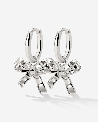 Pretty Ribbon Hoop Set Small Argento