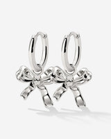 Pretty Ribbon Hoop Set Small Argento