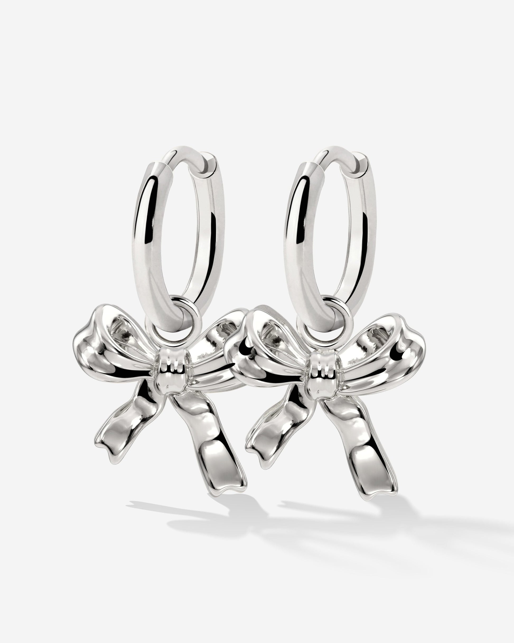 Pretty Ribbon Hoop Set Small Argento