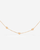 Glass Heart Collana Oro Rosa