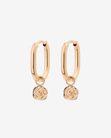 Rose Oval Hoop Set Baby Oro Rosa