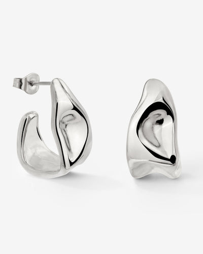 Liquid Shape Orecchini Argento