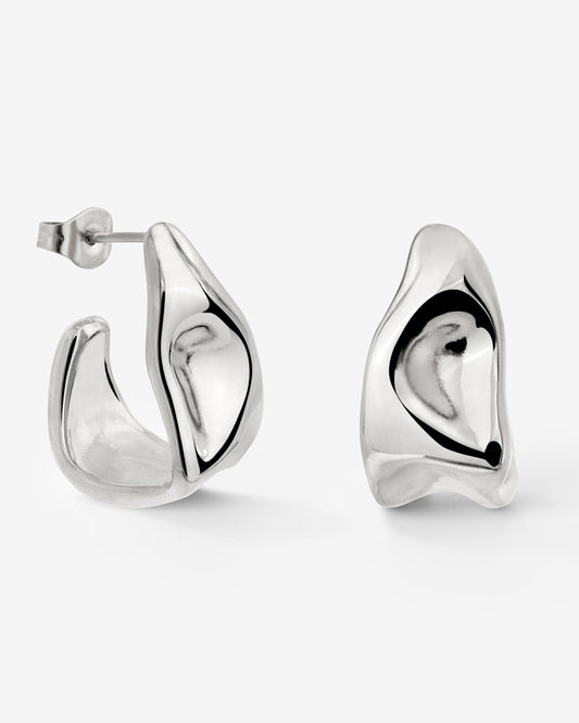 Liquid Shape Orecchini Argento