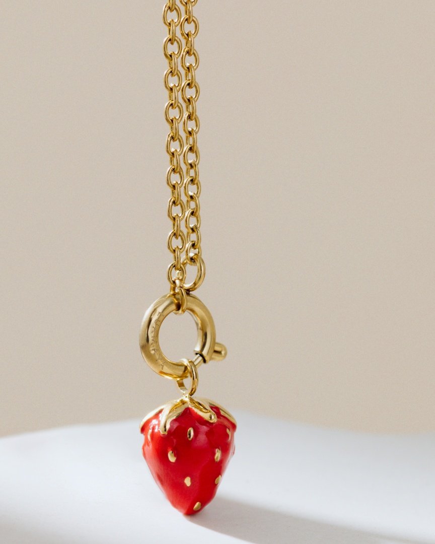 Strawberry Classic Chain Collana Set Oro
