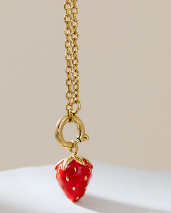 Strawberry Classic Chain Collana Set Oro