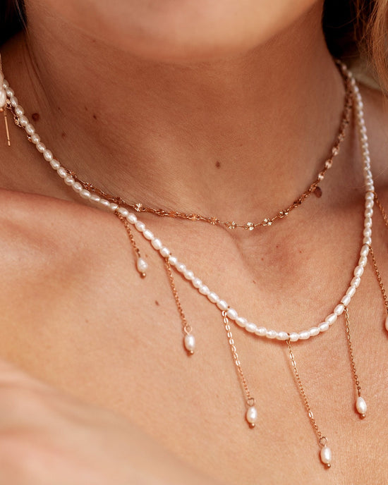 Lolas Love Pearl Power Collana Oro Rosa