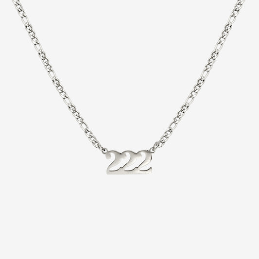 Angel Number Collana Argento 222