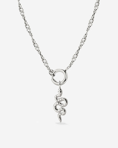 Serpent Singapore Chain Collana Set Argento