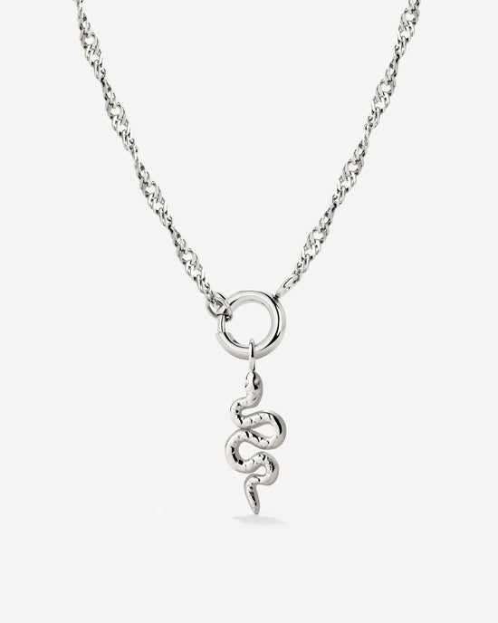 Serpent Singapore Chain Collana Set Argento
