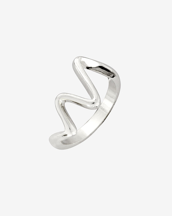 Fluid Motion Anello Argento