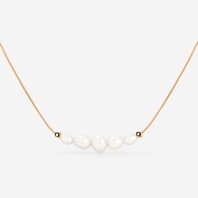 Pearlessence Choker Oro Rosa