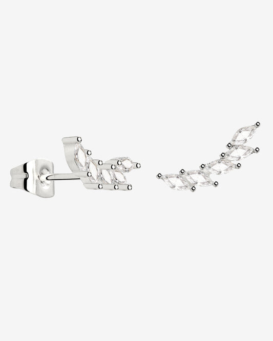 Sparkle Leaf Orecchini Argento