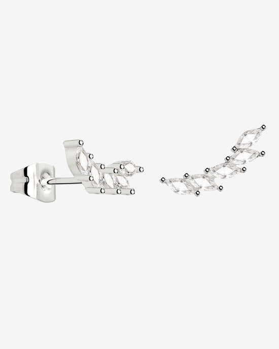 Sparkle Leaf Orecchini Argento