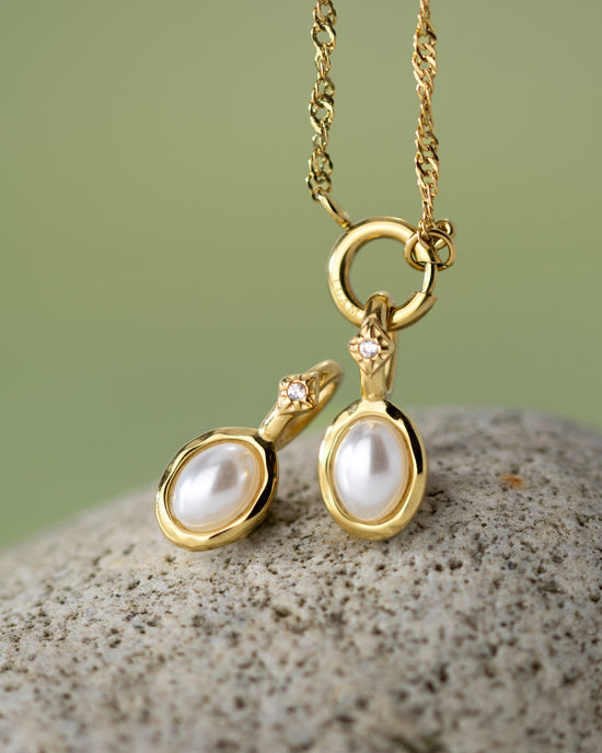 Glazed Singapore Chain Collana Set Oro