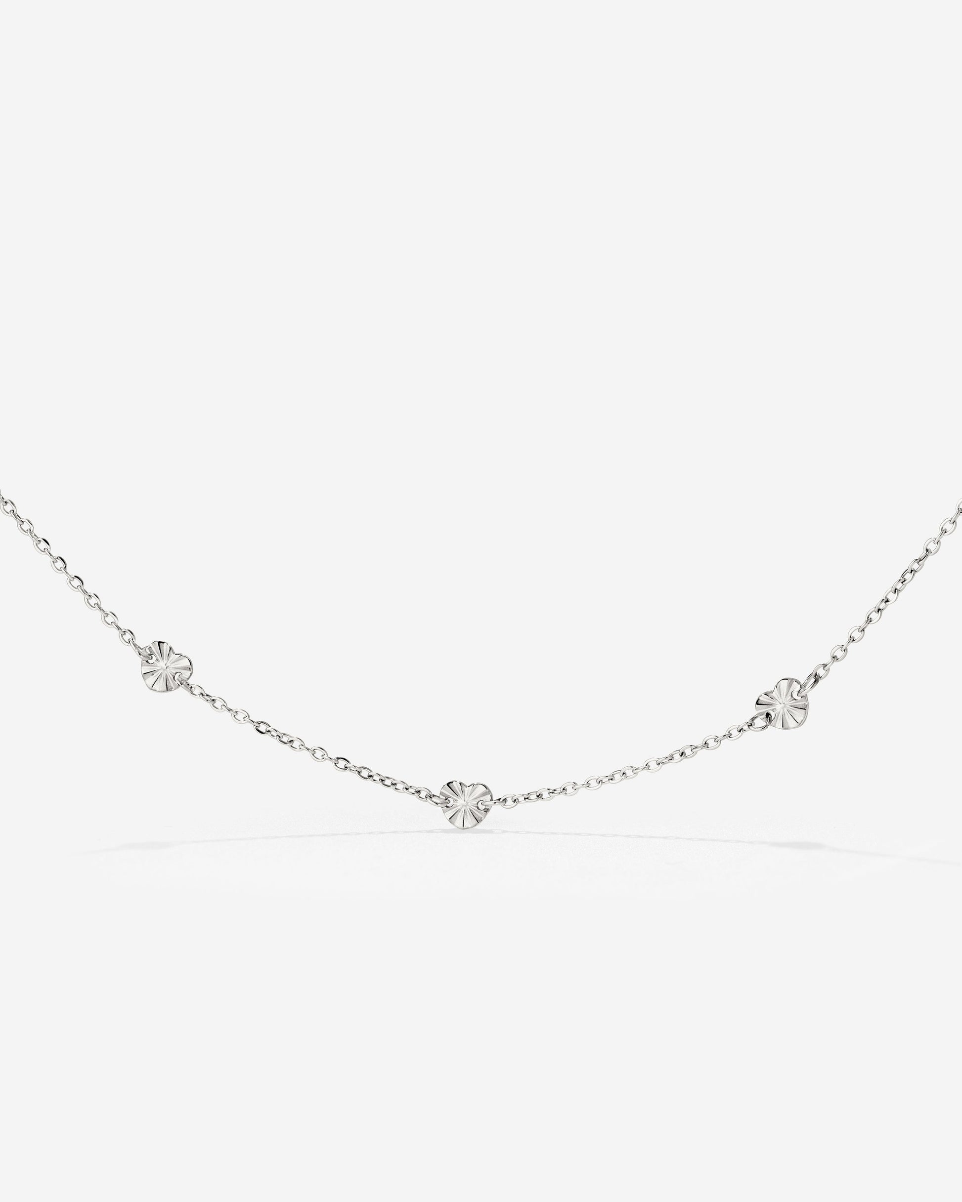 Glass Heart Collana Argento