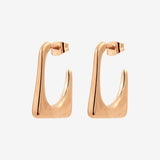 Rectangle Hoops Oro Rosa