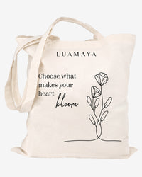 Borsa di iuta Choose what makes you´re heart bloom
