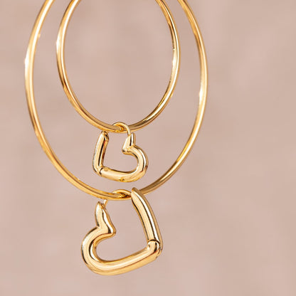Phat Heart Hoops Small Argento