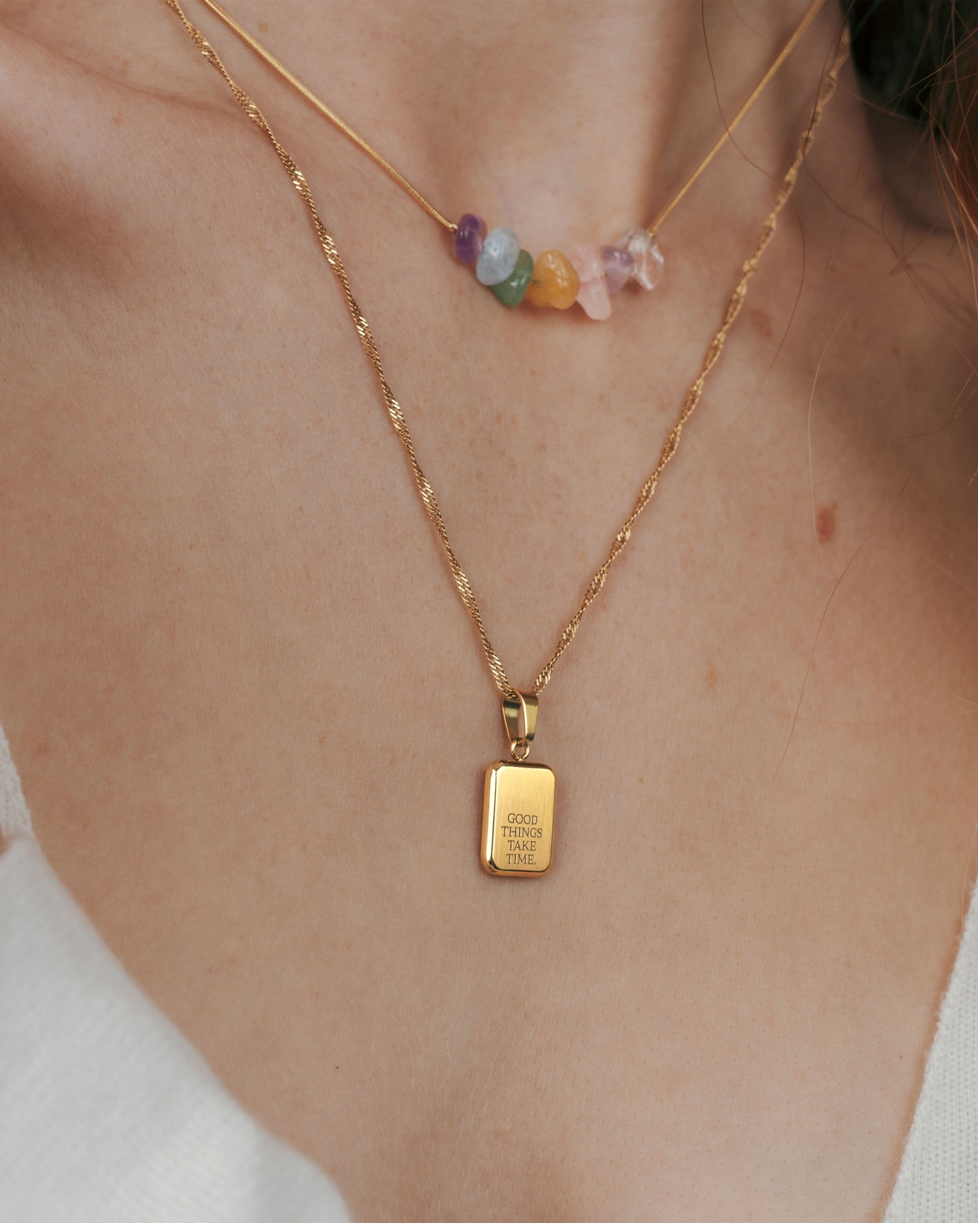 Good things take time Collana Oro
