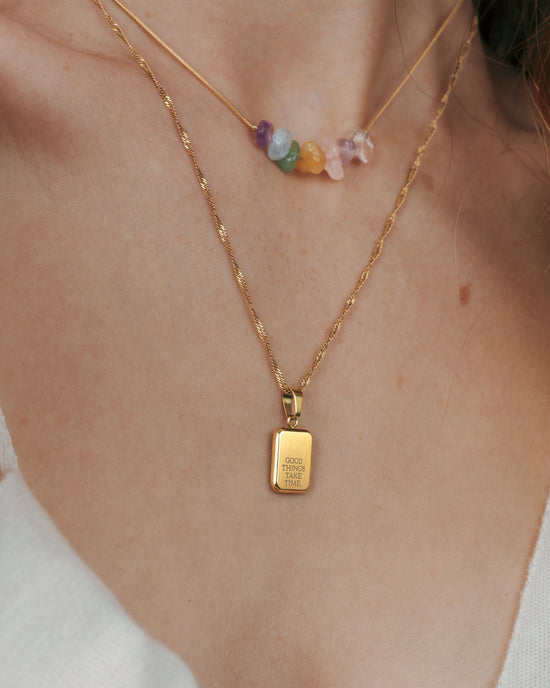 Good things take time Collana Oro