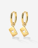 Heart Ace Hoop Set Small Oro