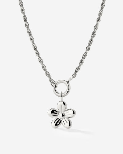 Blossom Rope Chain Collana Set Argento