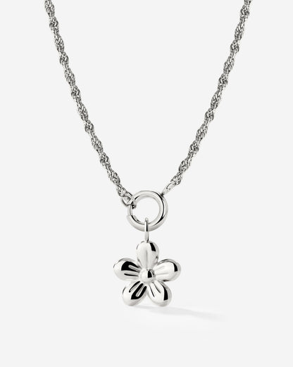 Blossom Rope Chain Collana Set Argento