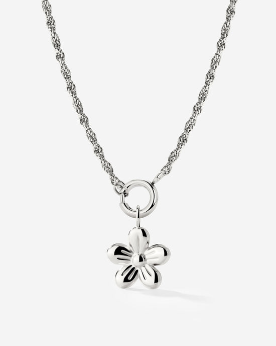 Blossom Rope Chain Collana Set Argento