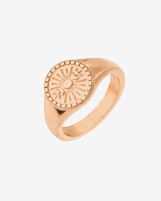 Power Krissi Signet Anello Oro Rosa