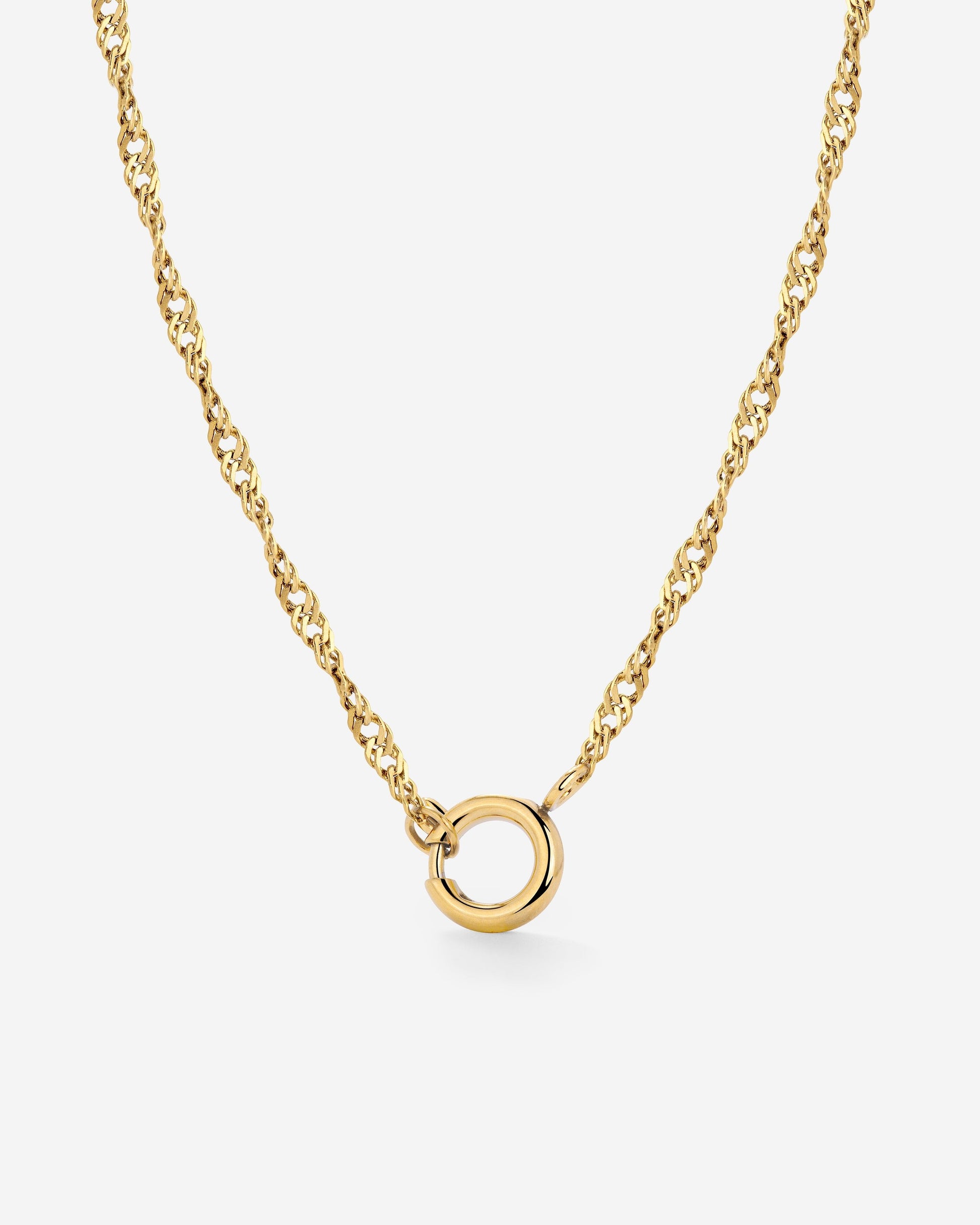 Singapore Chain Charm Collana Oro