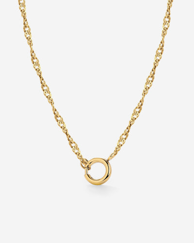 Singapore Chain Charm Collana Oro