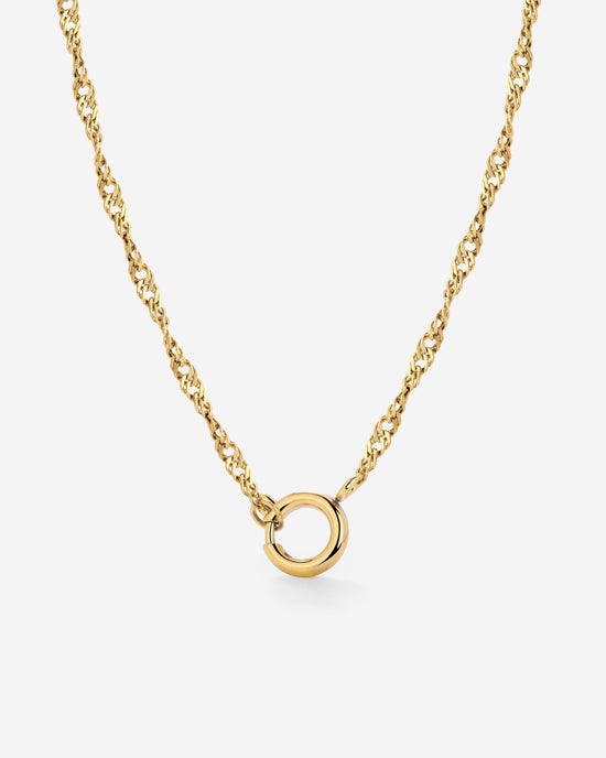 Singapore Chain Charm Collana Oro