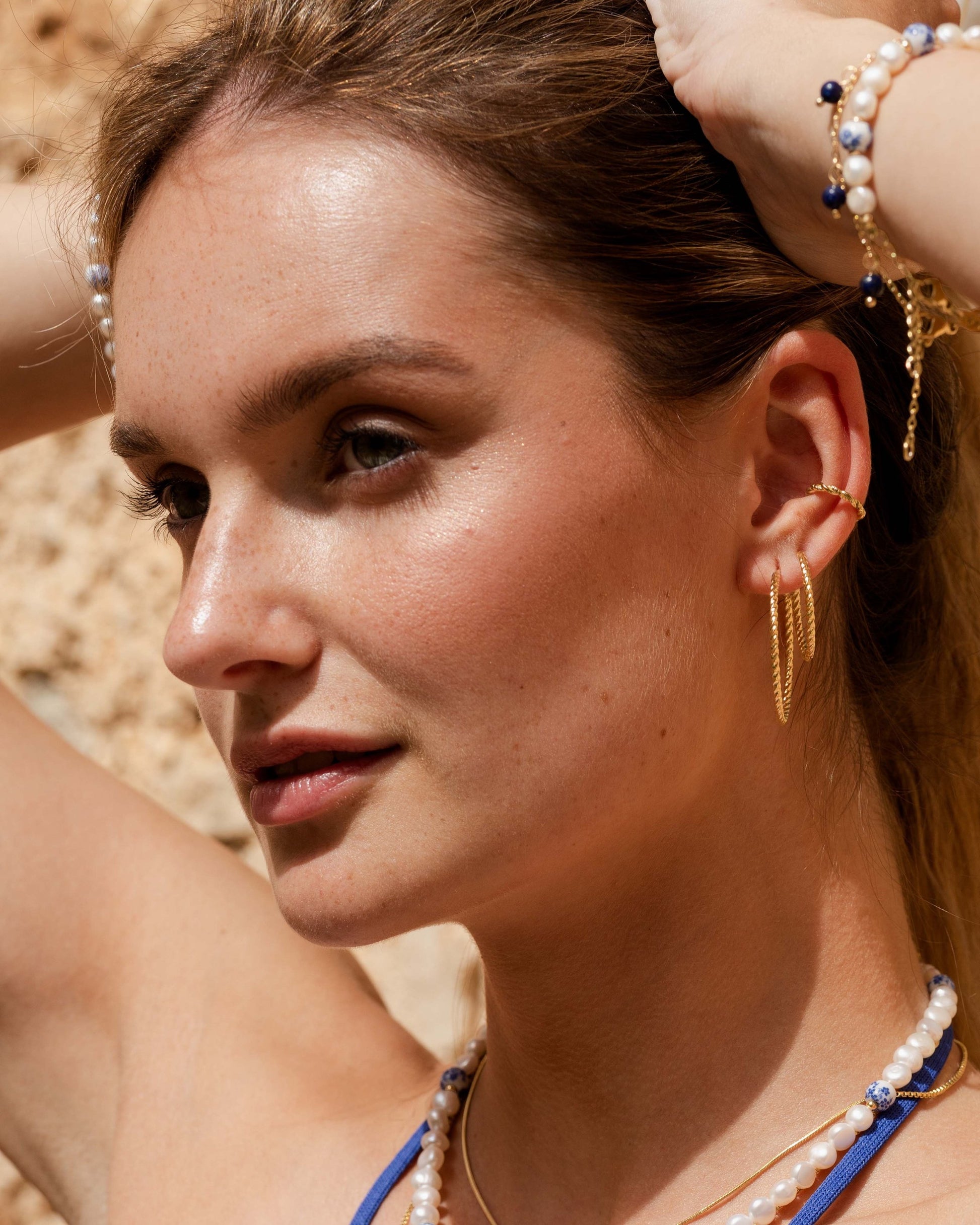 Twisted Hoops Extra Large Oro