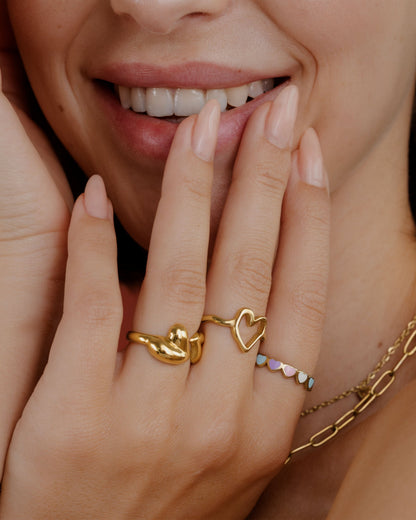 Pastel Hearts Anello Oro