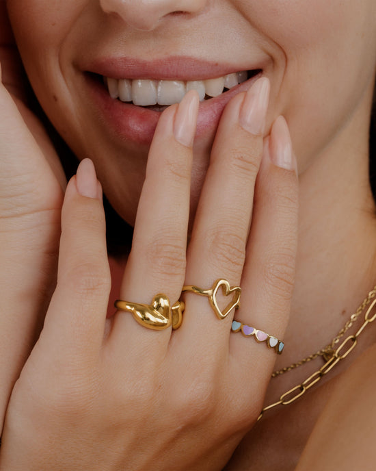 Pastel Hearts Anello Oro