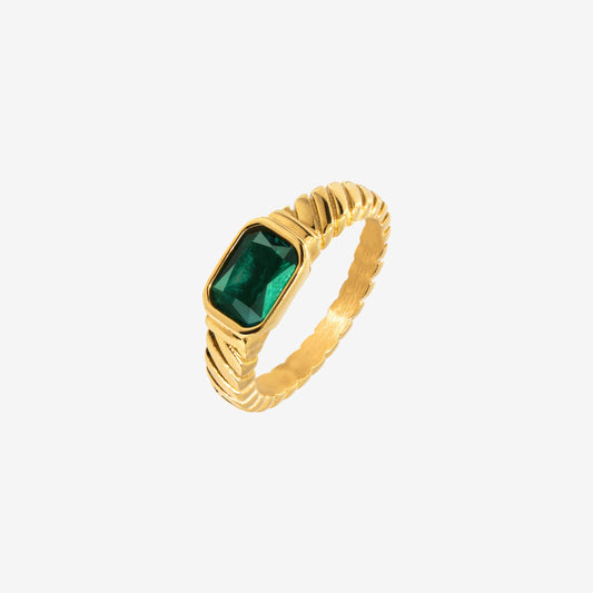 Brilliant Emerald Anello Oro