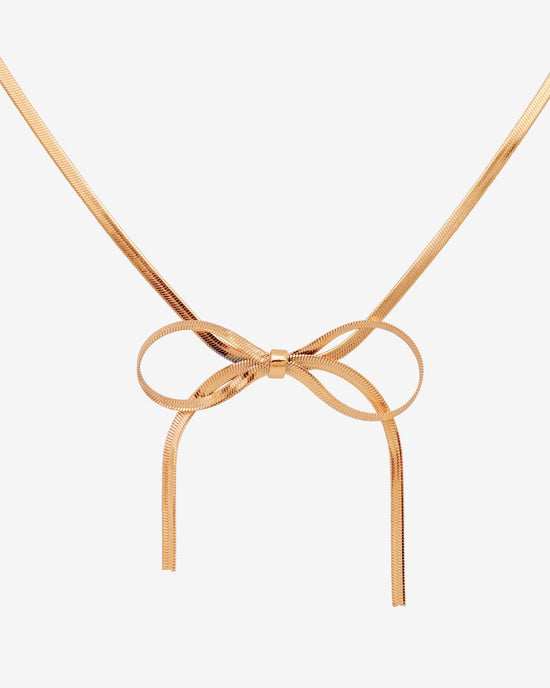 Sweet Bow Collana Oro Rosa